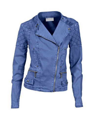 Jeansjacke blau bikerjacke - blau, 44