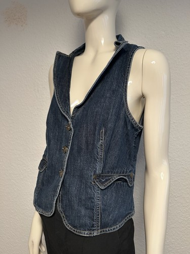 Jeans weste top blau baumwolle - jeans,